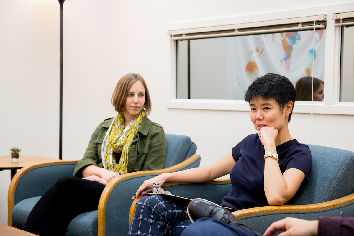 women listening during counseling session