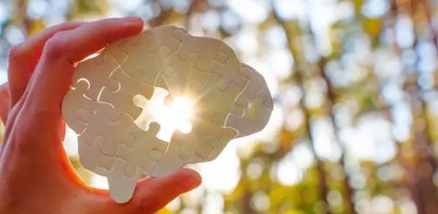 puzzle held up to the sun with the light shining through